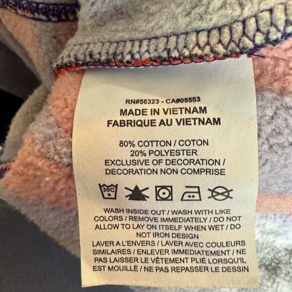 Nike Sportswear Airloom LS Fleece Cropped Sweatshirt MEDIUM Over Size Purple Red - Picture 8 of 9